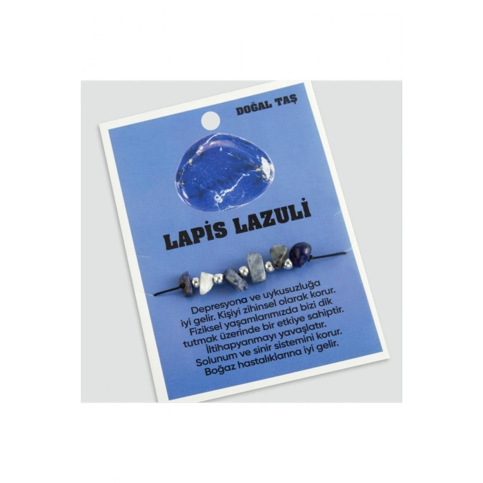 Lapis Doğaltaşlı İp Bileklik