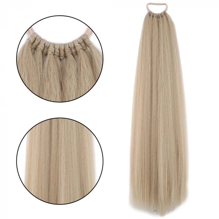 Lastik Tokalı At Kuyruğu Düz - Kumral Beyaz Platin Röfle