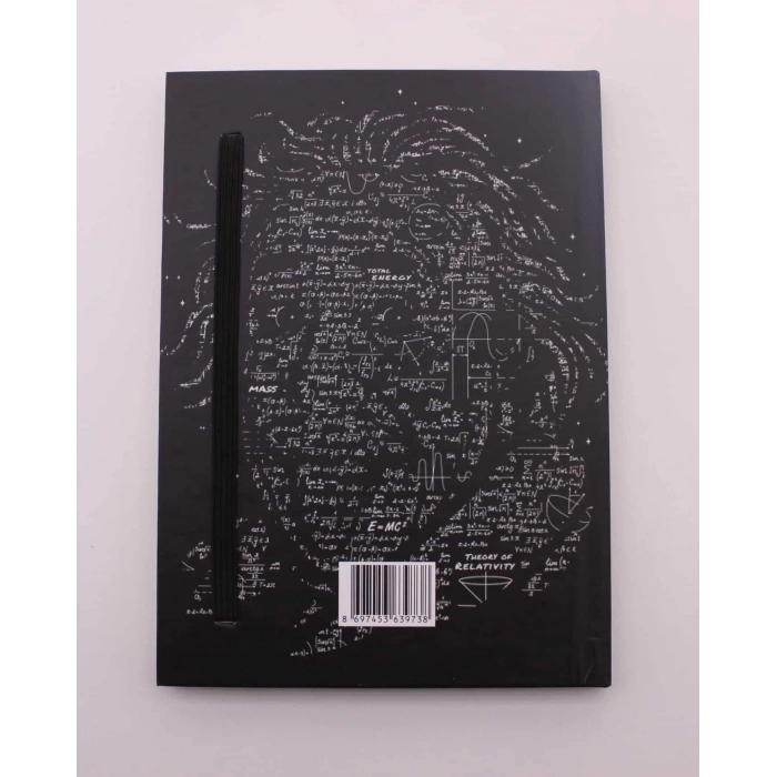 Lastikli Çizgisiz Sert Kapak Emc2 Defter