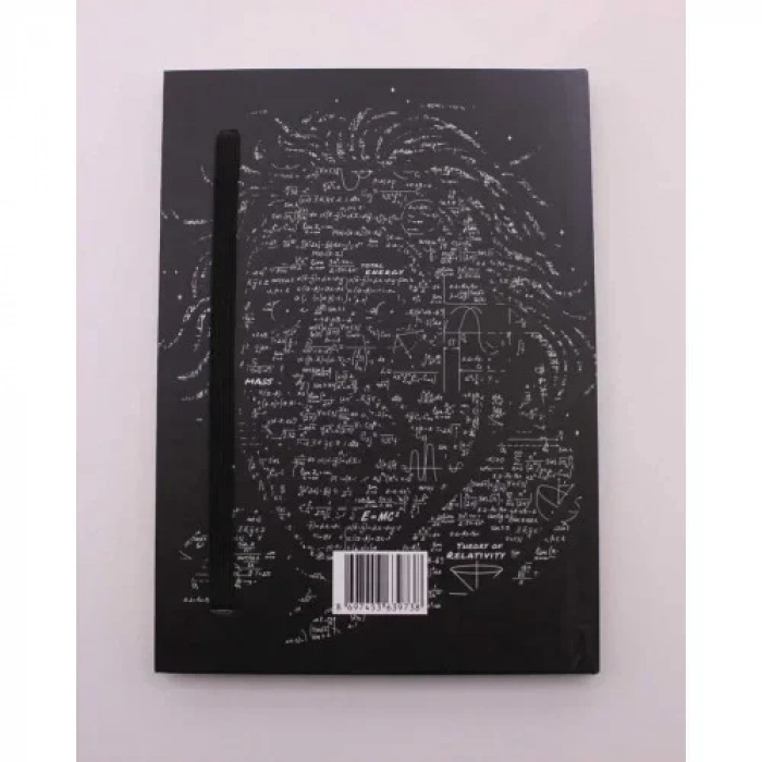 Lastikli Çizgisiz Sert Kapak Emc2 Defter