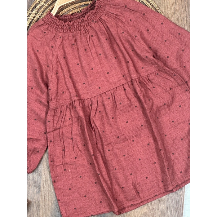 LASTİKLİ KOL, PAMUKLU, DESENLİ, MEVSİMLİK, GÜNLÜK, KIZ ÇOCUK & BEBEK ELBISE KALIBI BÜYÜK