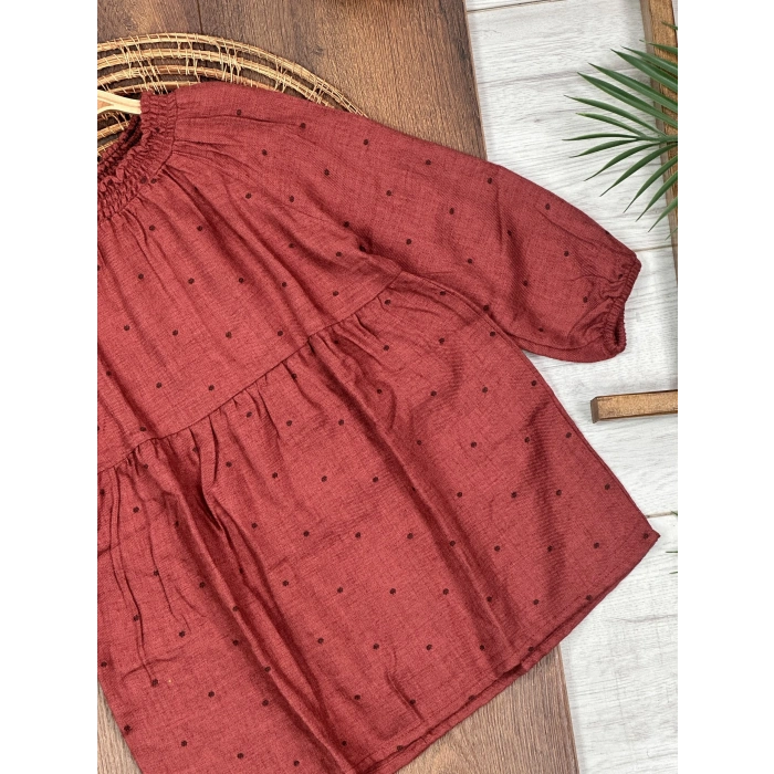 LASTİKLİ KOL, PAMUKLU, DESENLİ, MEVSİMLİK, GÜNLÜK, KIZ ÇOCUK & BEBEK ELBISE KALIBI BÜYÜK