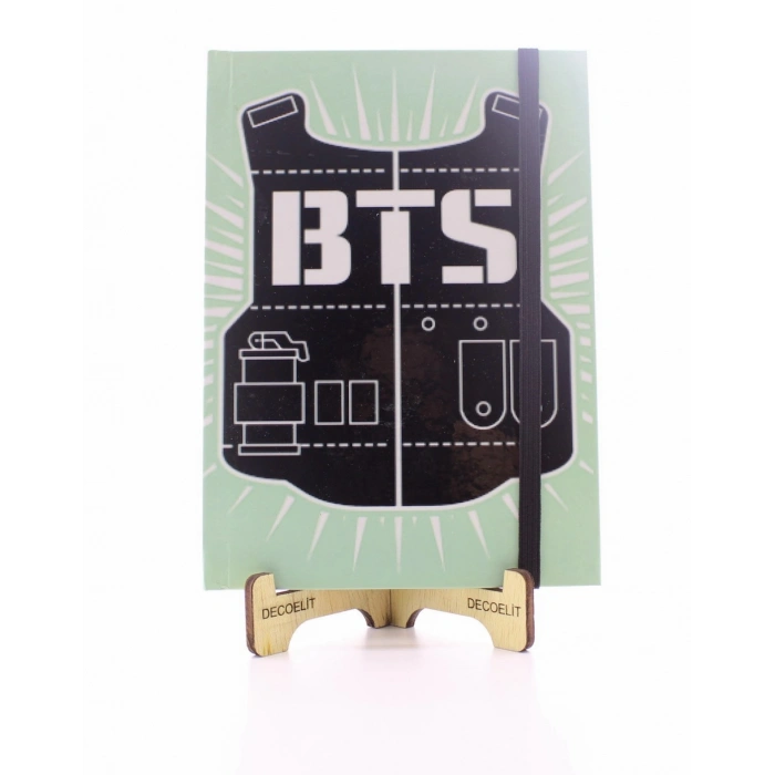 Lastikli Noktalı Sert Kapak BTS Defter