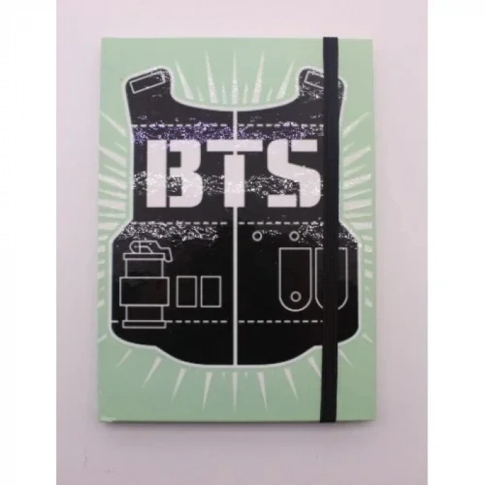 Lastikli Noktalı Sert Kapak BTS Defter