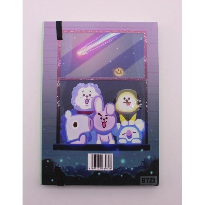 Lastikli Noktalı Sert Kapak BTS Defter