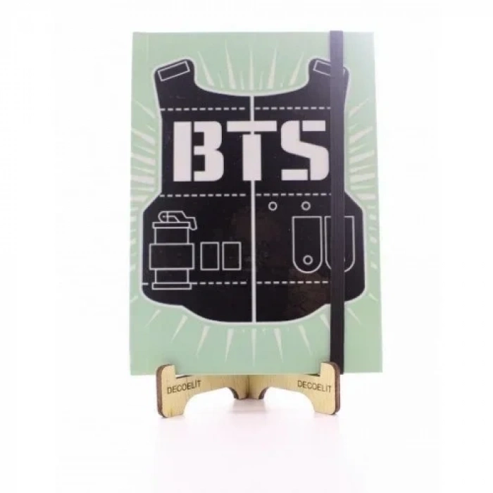 Lastikli Noktalı Sert Kapak BTS Defter