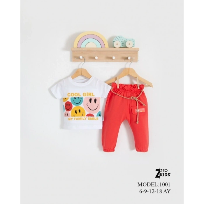 LASTİKLİ PAÇA, PAMUKLU, BİSİKLET YAKA, YAZLIK, GÜNLÜK, KIZ ÇOCUK & BEBEK  ALT ÜST TAKIM