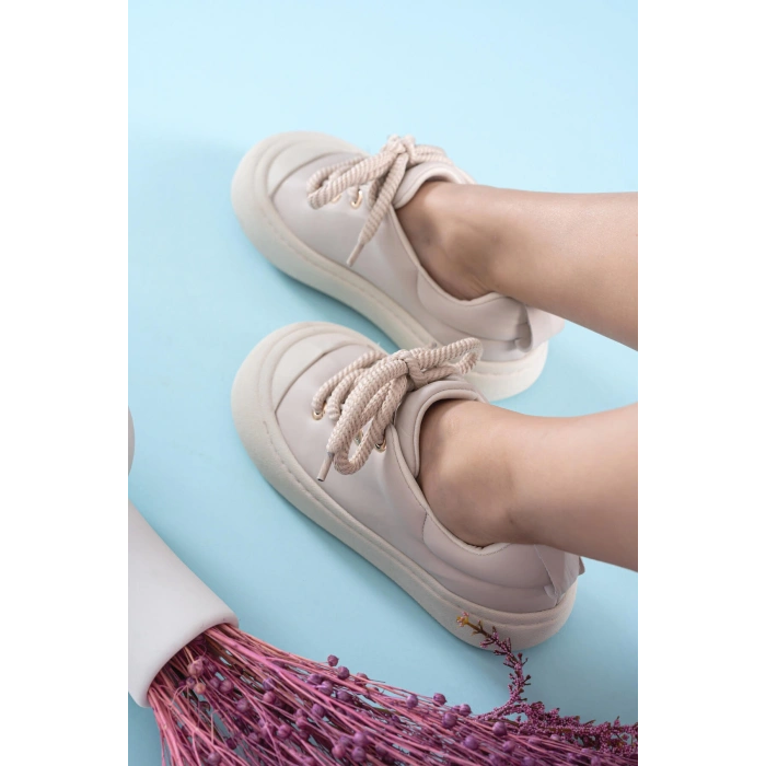 Lavender Bej Spor Ayakkabı