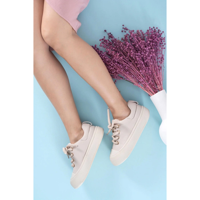 Lavender Bej Spor Ayakkabı
