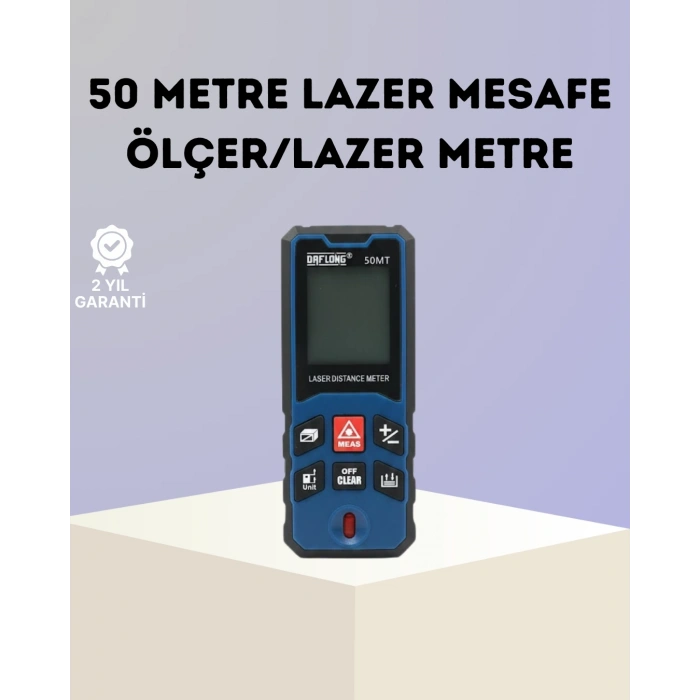Lazer Metre 50 Mt Hassas Ve Hızlı Ölçüm Özellikli