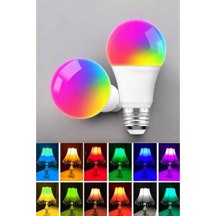 Led Ampul Enerji Dostu Rgb Işıklı 100w Led Işık