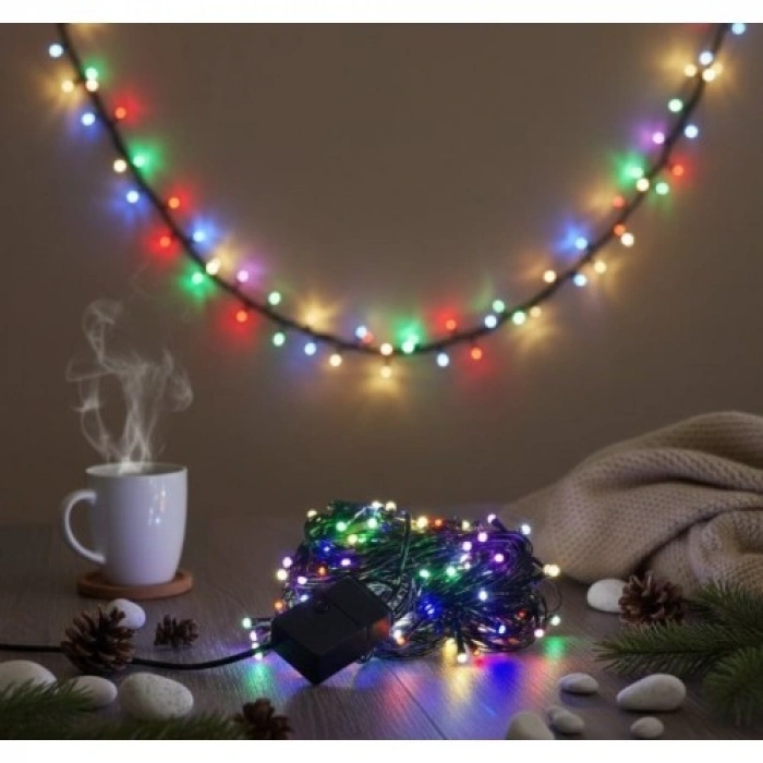 LED Damla Uçlu RGB Dekoratif Işık 10 Metre 100