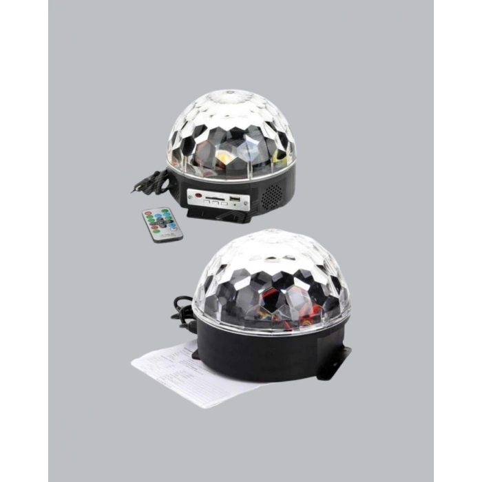 Led Disko Küresi Bluetooth Hoparlörlü Ritimle Senkronize Döner Işıklı