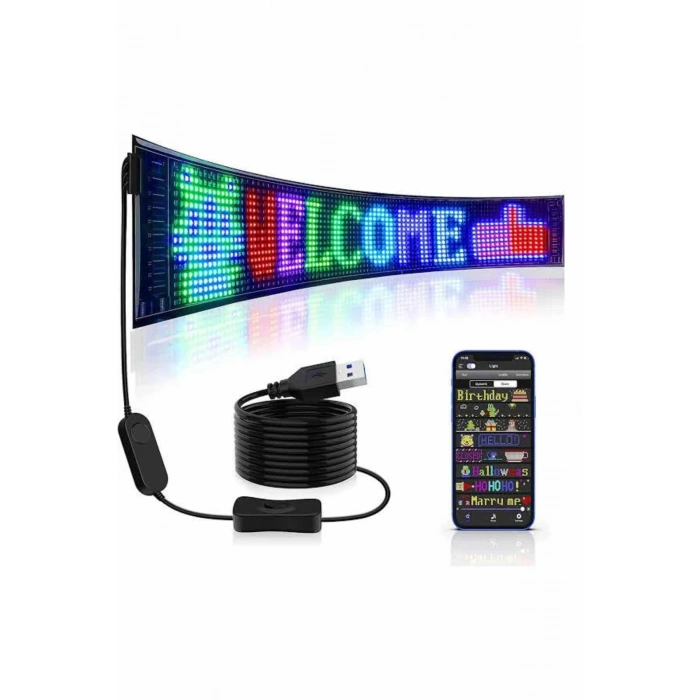 Led Ekran Matrix Panel En Büyük Boy 16X96 Araba Yazısı