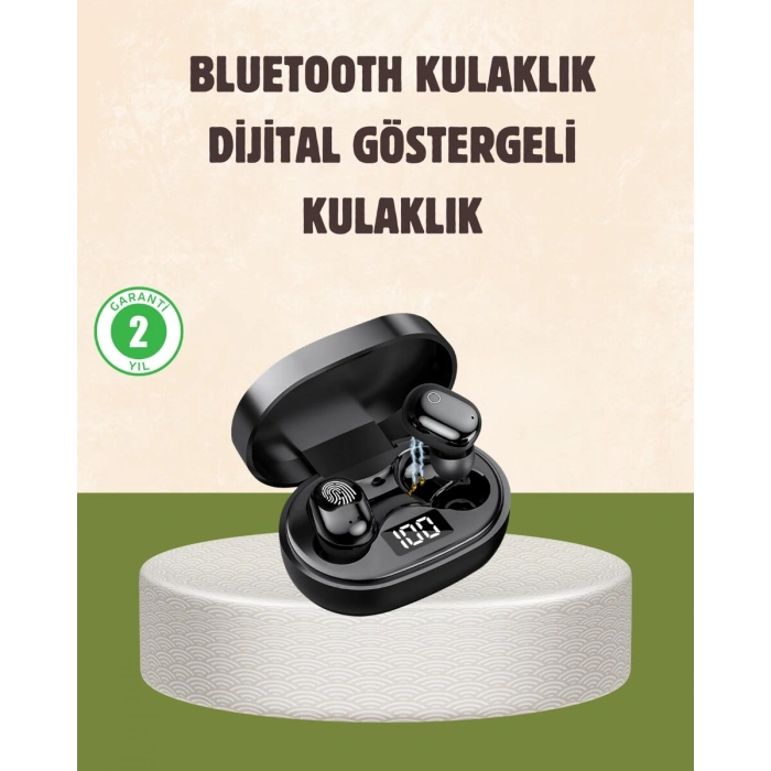 Led Ekranlı Şarjlı Kablosuz Kulak İçi Kulaklık