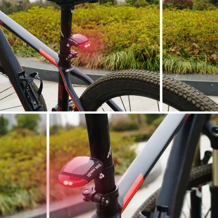 LED Güneş Enerjisi ile Şarj Edilebilir Bisiklet Kuyruk Lambası Solar Bisiklet Lambası (4887)