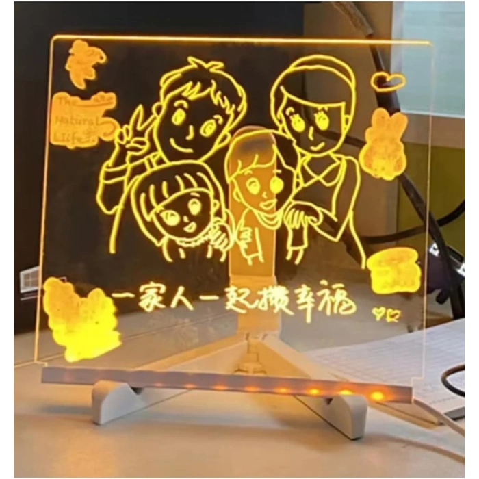Led Işıklı Çizim Tahtası (20x20cm) (4887)
