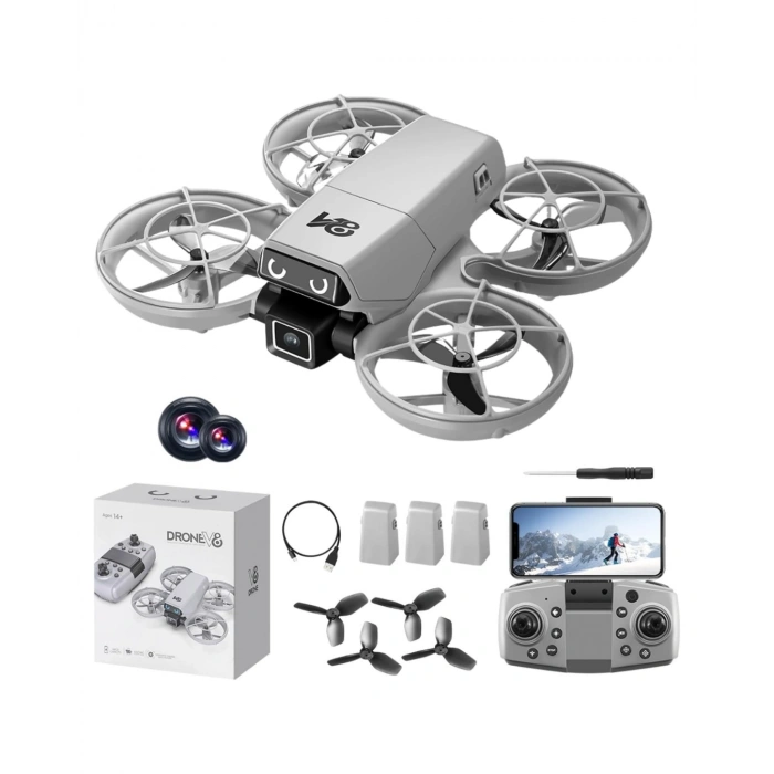 Led Işıklı Mini Drone Kameralı Headless Ve App Destekli