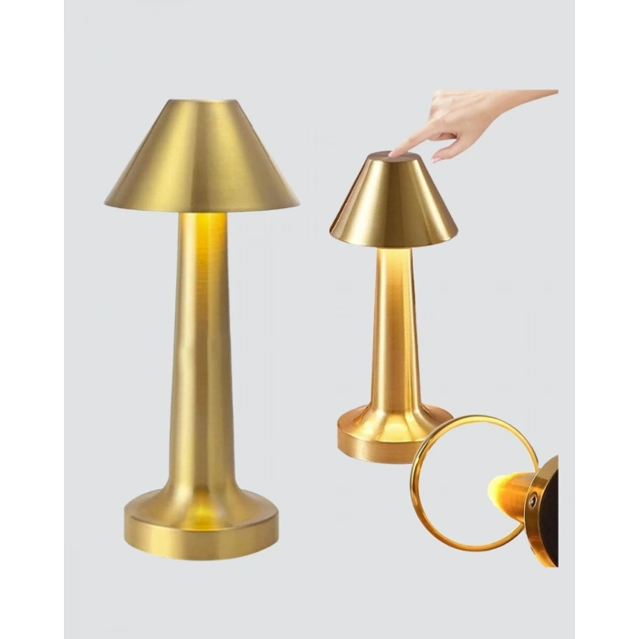 Led Masa Lambası 3 Renk Ayarlı Şarjlı Kablosuz Modern Tasarım