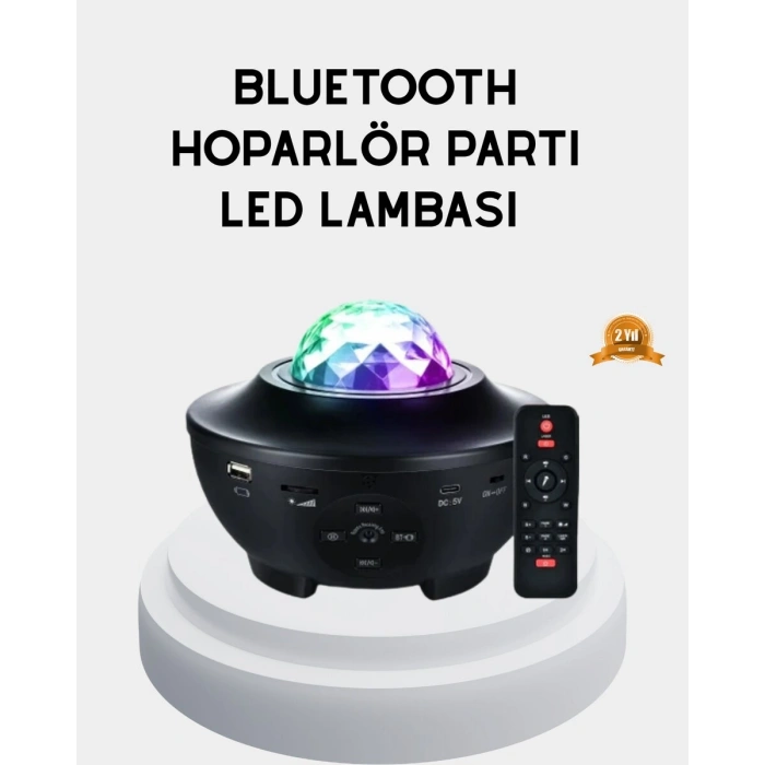 Led Yıldızlı Projektör Galaxy Modlu Renk Ve Parlaklık Ayarlı Gece Lambası