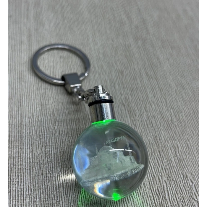 Ledli Ayasofya Tasarımı Kristal Anahtarlık Alk3803