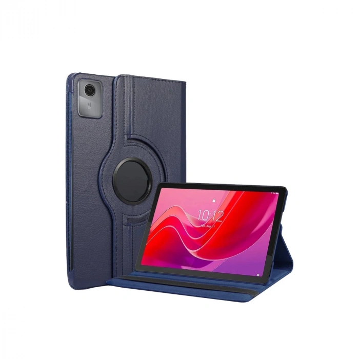 Lenovo Tab M11 TB330FU 360 Tablet Deri Kılıf - Lacivert