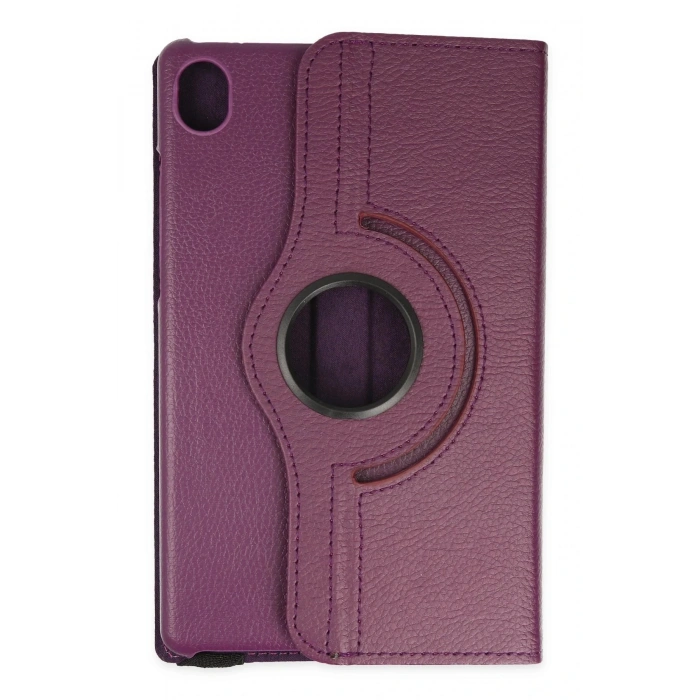 Lenovo Tab M8 Kılıf 360 Tablet Deri Kılıf - Mürdüm