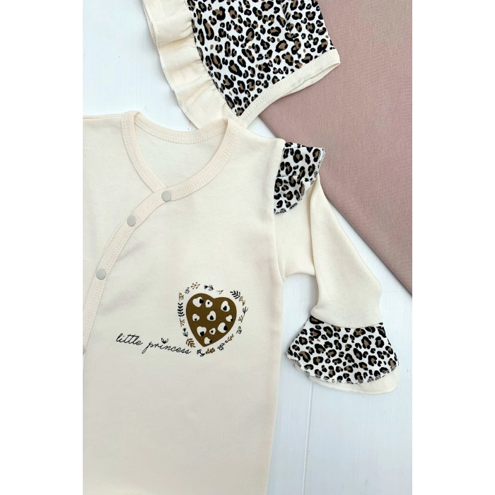 Leopar Desenli 8li Set Yeni Doğan
