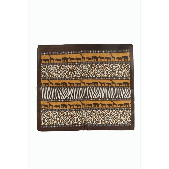 Leopar Desenli Zr Şifon Fular 50*50 cm