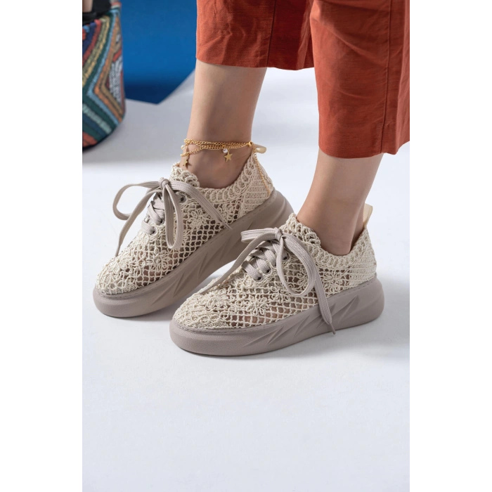 Lucas Bej Örgü Spor Ayakkabı