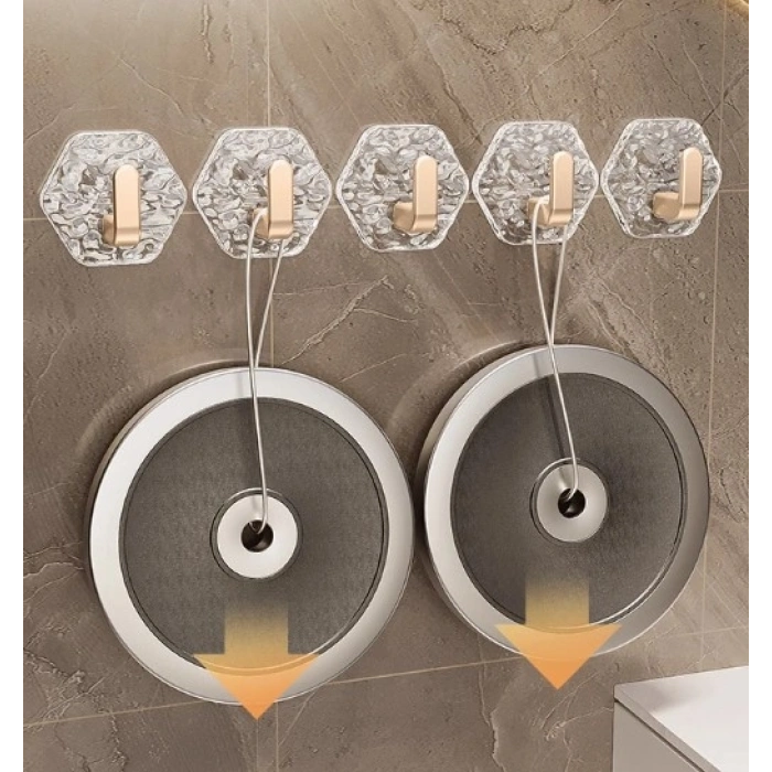Lüks 5’li Duvar Askısı Banyo Mutfak İçin Havlu  Askılık (4887)