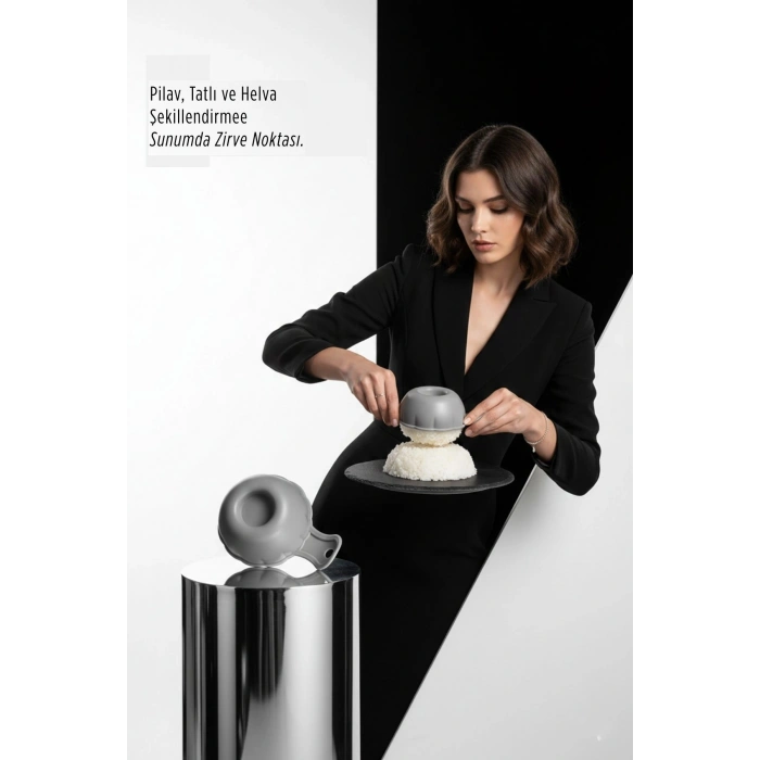 Lüks Sunum Sanatı: Premium Pilav, Tatlı ve Helva Şekillendirme Kalıbı