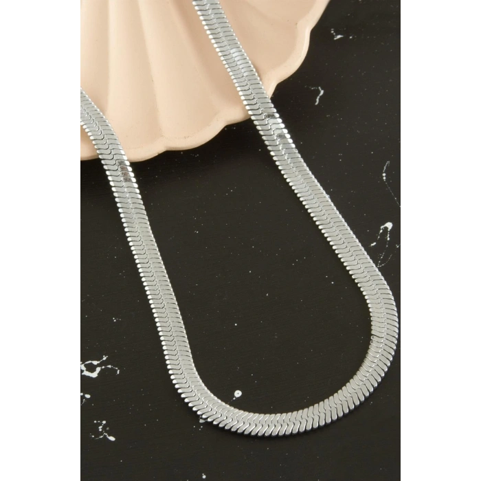 Lüx İtalyan Çelik Zincir Kolye 45CM