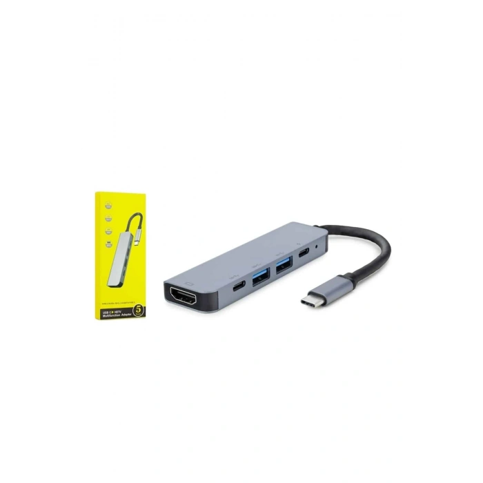 Macbook Pro/air Uyumlu Usb Type-c 8 In 1 Hub Dönüştürücü Çevirici Çoklayıcı Usb Hdmı Micro Sd 8 Girişli