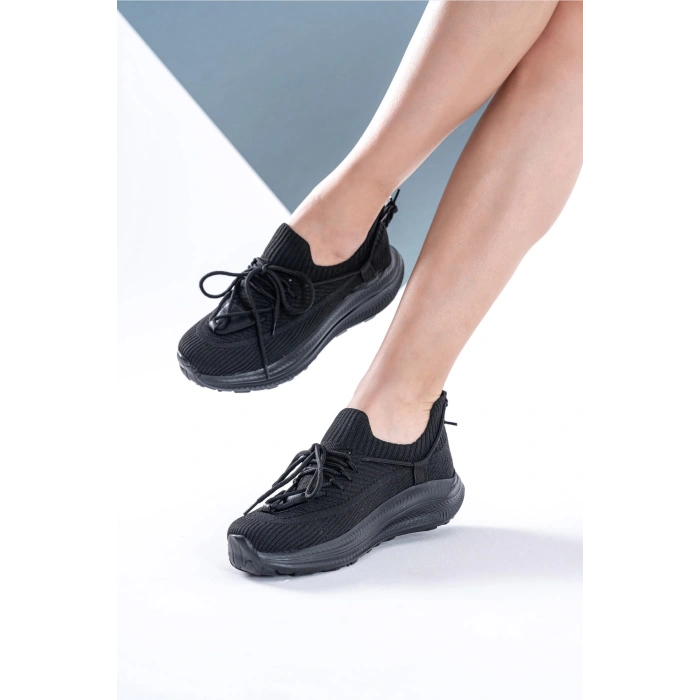 Magnolia Siyah Triko Spor Ayakkabı