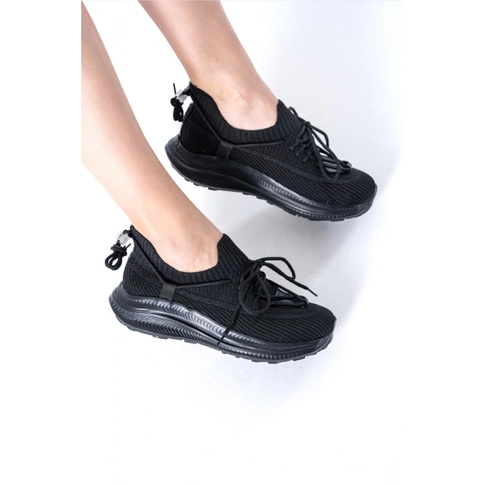 Magnolia Siyah Triko Spor Ayakkabı