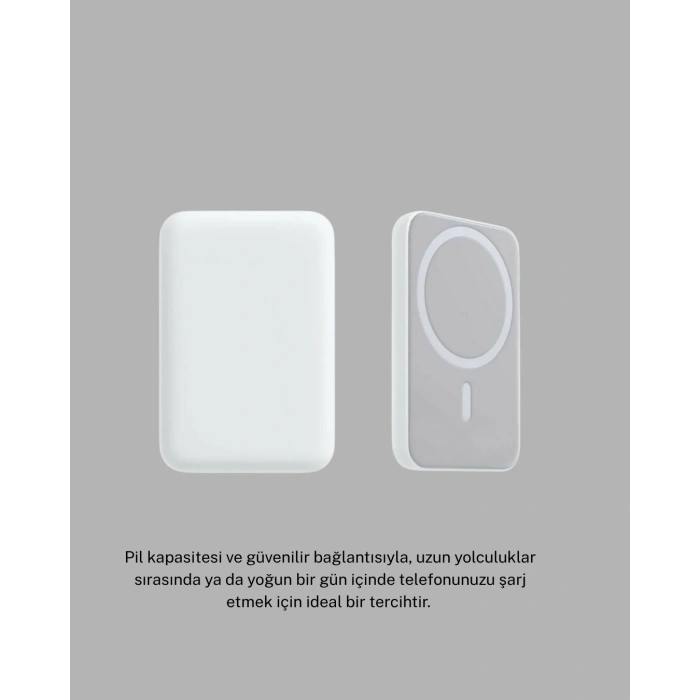 Magsafe 15w Kablosuz Hızlı Şarj, Lightning Girişli Taşınabilir Batarya