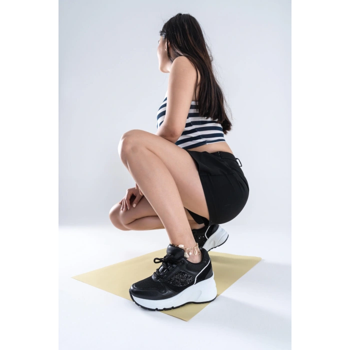 Maisie Siyah Gizli Ökçe Spor Ayakkabı