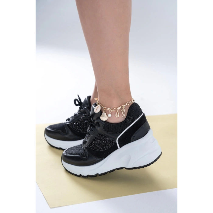 Maisie Siyah Gizli Ökçe Spor Ayakkabı