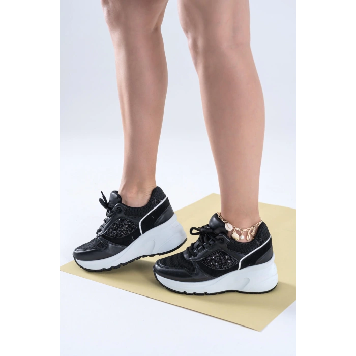 Maisie Siyah Gizli Ökçe Spor Ayakkabı