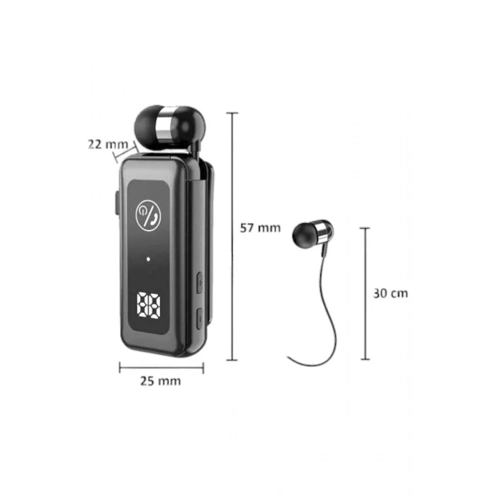 Makaralı Bluetooth Kulaklık Kulak İçi Dijital Göstergeli Yüksek Ses Kaliteli