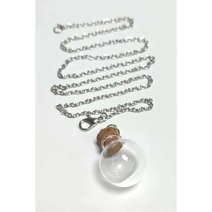 Mantar Kapaklı Boş Fanus Canlı Kolye