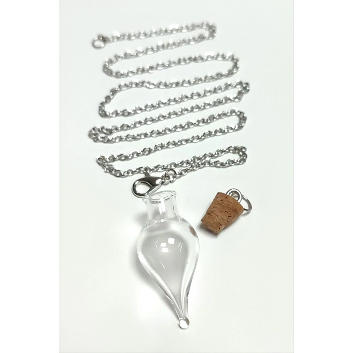 Mantar Kapaklı Boş Fanus Canlı Kolye