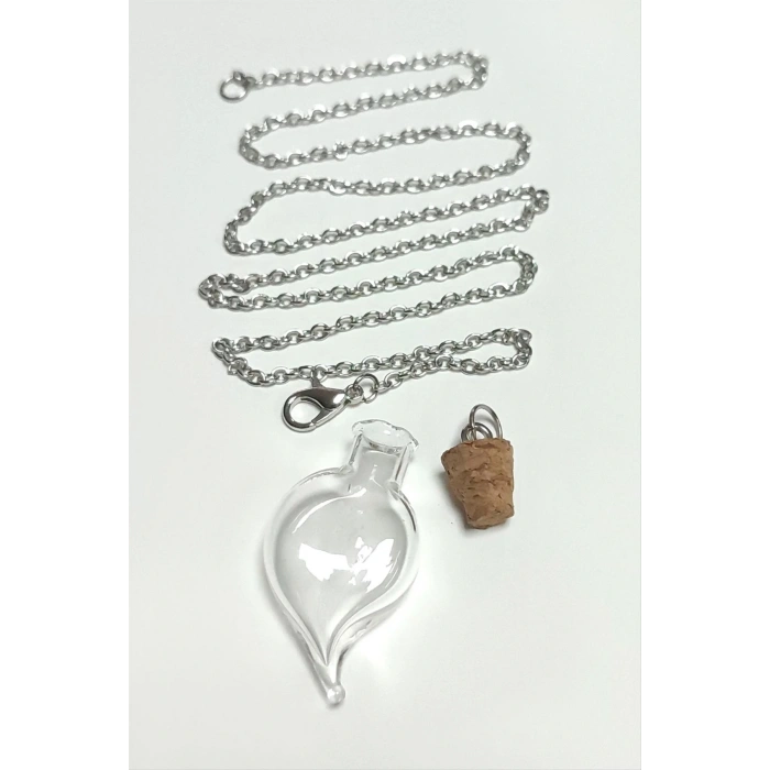 Mantar Kapaklı Boş Fanus Canlı Kolye