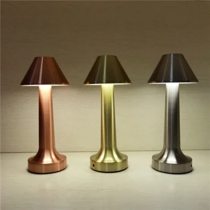 Mantar Lamba Dekoratif Masa Lambası USB Şarj Edilebilir Dokunma Kontrolü Göz Bakımı Sanatsal Komidin Yatak Odası için Işık Oturma Odası Çalışma Odası Restoran (4887)