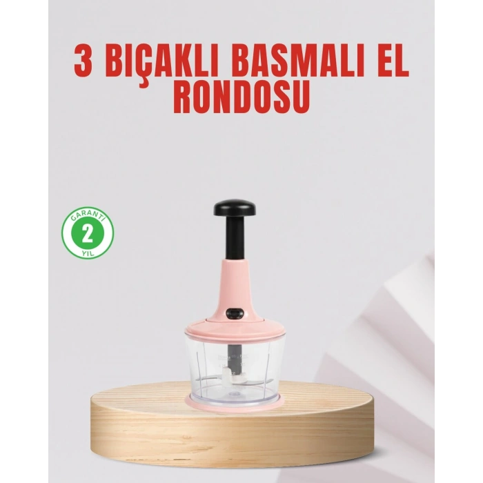 Manuel Mutfak Rondosu Keskin Bıçaklı Geniş Hazneli