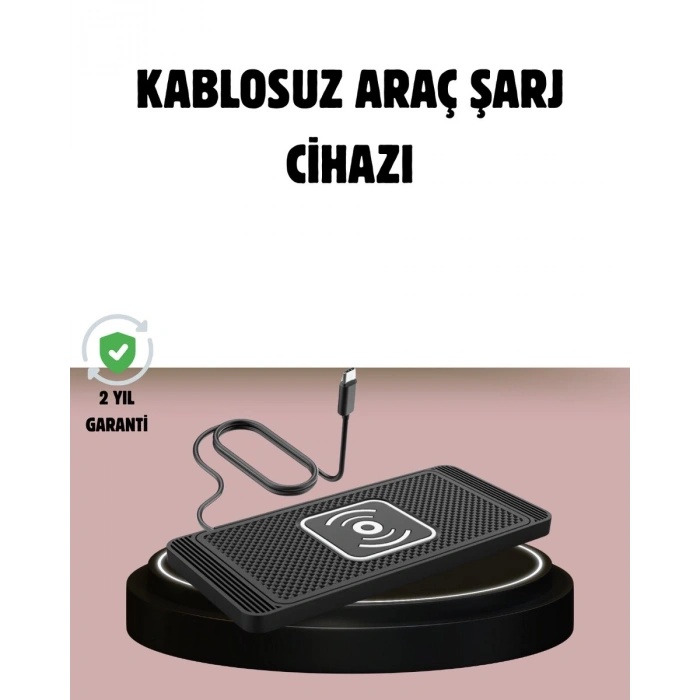 Manyetik Kablosuz Araç Şarj Cihazı – Hızlı Şarj Kaymaz Taban Güvenli Kullanım