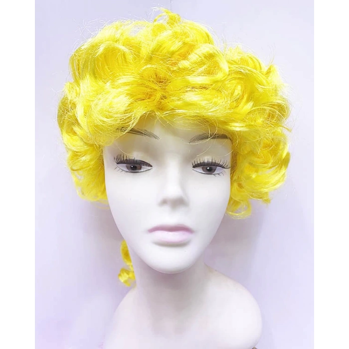 Marquis Baroque Peruk Barok Dönem Yargıç Peruğu Sarı Renk (4887)