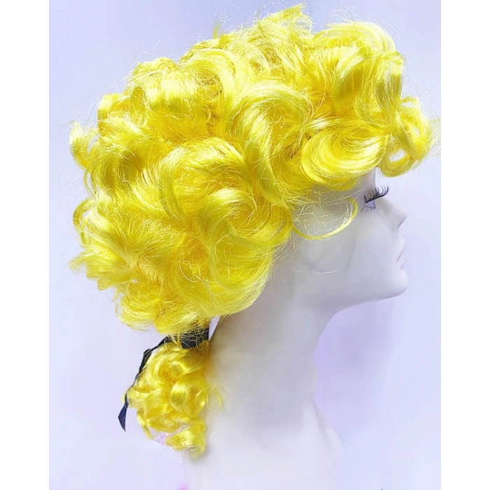 Marquis Baroque Peruk Barok Dönem Yargıç Peruğu Sarı Renk (4887)