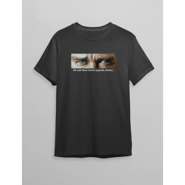 MARSiLYAN- 10 Kasım Unisex Atatürk Baskılı T-shirt - Siyah